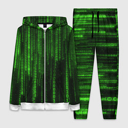 Женский 3D-костюм Матрица двоичный код, цвет: 3D-белый