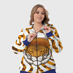 Женский 3D-костюм Тигр в кепке, цвет: 3D-синий — фото 2