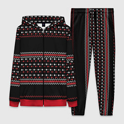 Женский 3D-костюм НОВОГОДНИЙ ПАТТЕРН SWEATER, цвет: 3D-красный