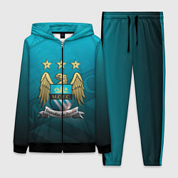 Женский 3D-костюм Manchester City Teal Themme, цвет: 3D-черный