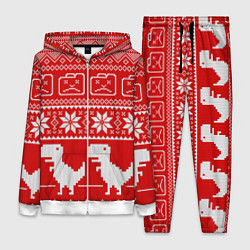 Женский 3D-костюм Вязаный принт, цвет: 3D-белый