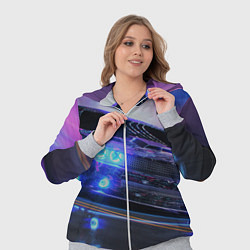 Женский 3D-костюм Авто в неоне, цвет: 3D-меланж — фото 2