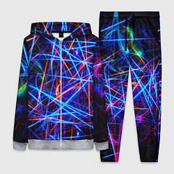 Женский 3D-костюм NEON LINES Glowing Lines Effect, цвет: 3D-меланж