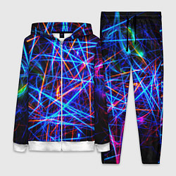 Женский 3D-костюм NEON LINES Glowing Lines Effect, цвет: 3D-белый