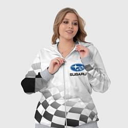 Женский 3D-костюм Subaru, Субару Спорт, Финишный флаг, цвет: 3D-меланж — фото 2