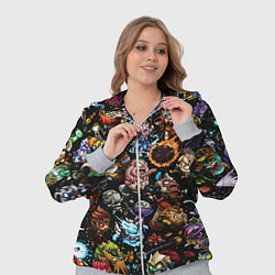 Женский 3D-костюм DOTA 2 ВСЕ ПЕРСОНАЖИ В ЦВЕТЕ, цвет: 3D-меланж — фото 2