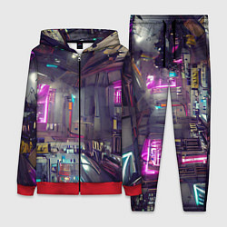 Женский 3D-костюм Городской киберпанк, цвет: 3D-красный