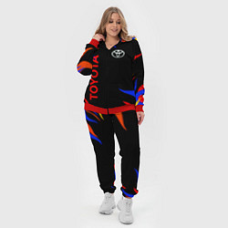 Женский 3D-костюм Toyota Разноцветный огонь, цвет: 3D-красный — фото 2