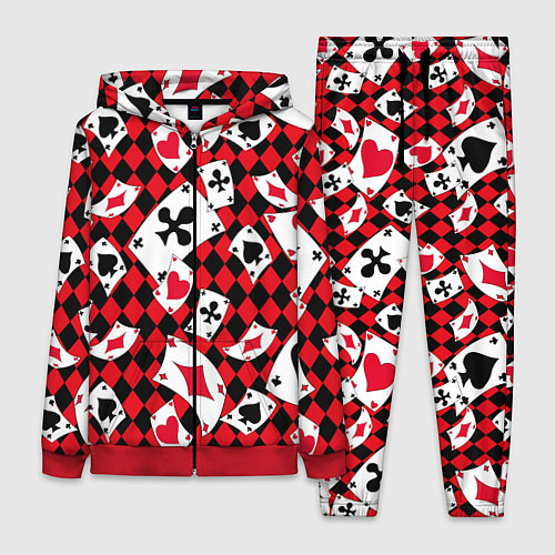 Женский костюм Карты масти / 3D-Красный – фото 1