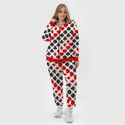 Женский 3D-костюм Карточные Масти Card Suits, цвет: 3D-красный — фото 2