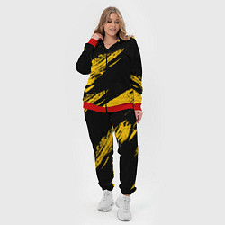 Женский 3D-костюм BLACK AND YELLOW GRUNGE ГРАНЖ, цвет: 3D-красный — фото 2