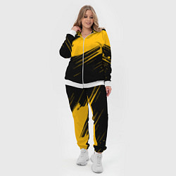 Женский 3D-костюм Black and yellow grunge, цвет: 3D-белый — фото 2