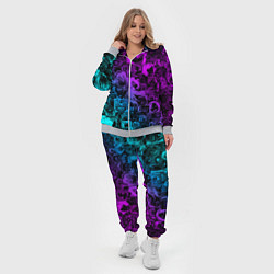 Женский 3D-костюм AHEGAO NEON GIRL НЕОНОВЫЙ АХЕГАО, цвет: 3D-меланж — фото 2
