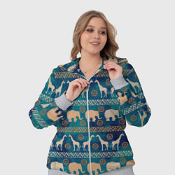 Женский 3D-костюм Жирафы и слоны, цвет: 3D-меланж — фото 2