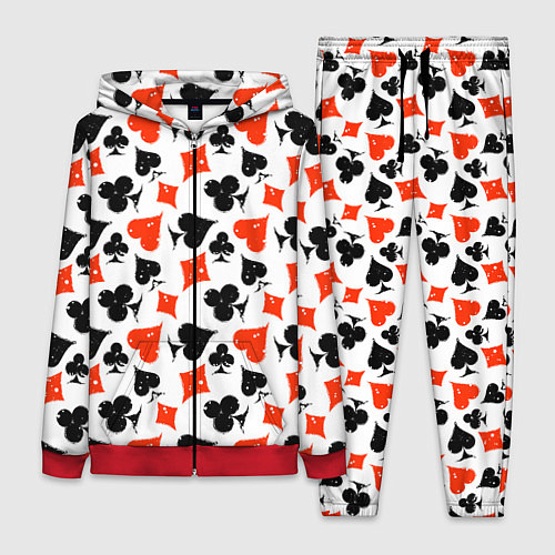 Женский костюм Пика, Черва, Крестя, Бубна / 3D-Красный – фото 1