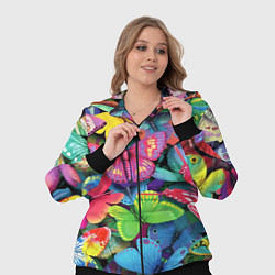 Женский 3D-костюм Стая бабочек Pattern, цвет: 3D-черный — фото 2