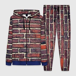 Женский 3D-костюм Brick Wall, цвет: 3D-синий