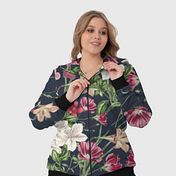 Женский 3D-костюм Цветы Розовые, цвет: 3D-черный — фото 2