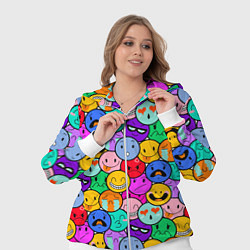 Женский 3D-костюм Sticker bombing смайлы маленькие, цвет: 3D-белый — фото 2