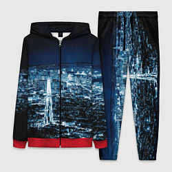 Женский 3D-костюм Ночной город night city, цвет: 3D-красный