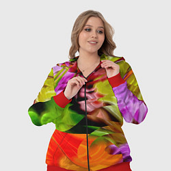 Женский 3D-костюм Разноцветная абстрактная композиция Лето Multi-col, цвет: 3D-красный — фото 2