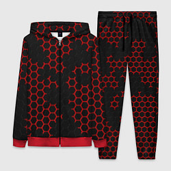 Женский костюм НАНОКОСТЮМ Black and Red Hexagon Гексагоны