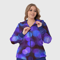 Женский 3D-костюм Фиолетовые блики боке, цвет: 3D-синий — фото 2