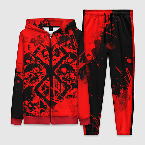 Женский костюм КЛЕЙМО ЖЕРВЫ И ЧЕРЕПА БЕРСЕРК / 3D-Красный – фото 1