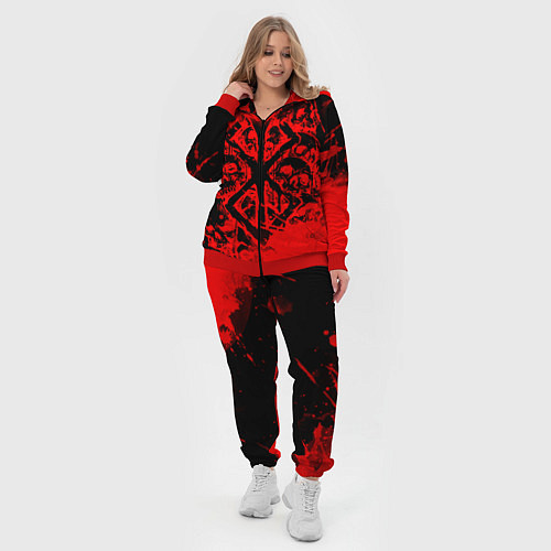 Женский костюм КЛЕЙМО ЖЕРВЫ И ЧЕРЕПА БЕРСЕРК / 3D-Красный – фото 4