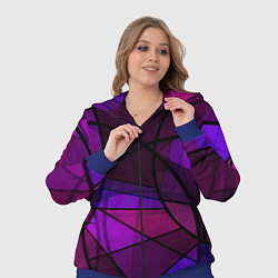 Женский 3D-костюм Абстрактный в пурпурных тонах узор, цвет: 3D-синий — фото 2
