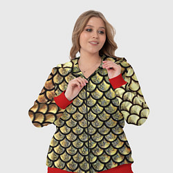 Женский 3D-костюм Чешуя золотая, цвет: 3D-красный — фото 2