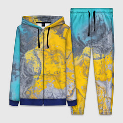 Женский 3D-костюм Извержение Красок, цвет: 3D-синий