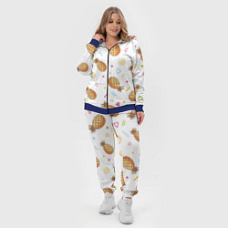 Женский 3D-костюм Геометрические Фигуры и Ананасы, цвет: 3D-синий — фото 2