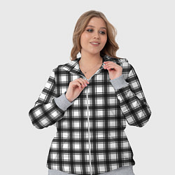 Женский 3D-костюм Black and white trendy checkered pattern, цвет: 3D-меланж — фото 2