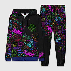 Женский 3D-костюм League Of Legends неон - Arcane logo, цвет: 3D-синий