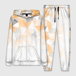 Женский 3D-костюм Однотонный белый и желто-серый геометрический, цвет: 3D-белый