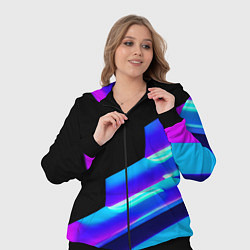 Женский 3D-костюм Яркие неоновые линии, цвет: 3D-черный — фото 2