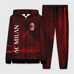 Женский 3D-костюм Ac milan Соты, цвет: 3D-черный