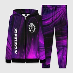 Женский 3D-костюм Nickelback violet plasma, цвет: 3D-черный