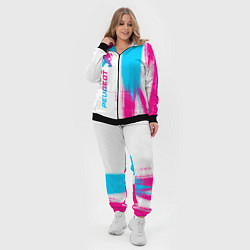 Женский 3D-костюм Peugeot neon gradient style: по-вертикали, цвет: 3D-черный — фото 2