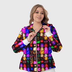 Женский 3D-костюм Neon glowing objects, цвет: 3D-белый — фото 2