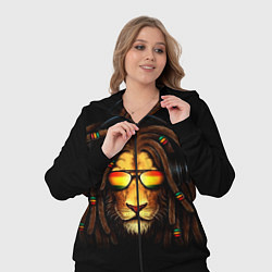 Женский 3D-костюм Лев в наушниках с дредами, цвет: 3D-черный — фото 2