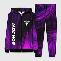 Женский 3D-костюм Bon Jovi violet plasma, цвет: 3D-черный