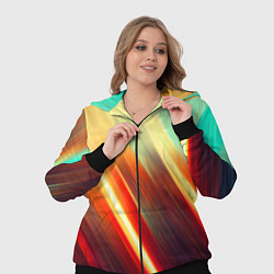 Женский 3D-костюм Яркие размытые полосы, цвет: 3D-черный — фото 2