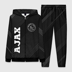 Женский 3D-костюм Ajax sport на темном фоне: надпись, символ, цвет: 3D-черный