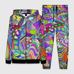 Женский 3D-костюм Детский красочный узор, цвет: 3D-черный