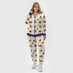 Женский 3D-костюм Череп с волосами, цвет: 3D-синий — фото 2