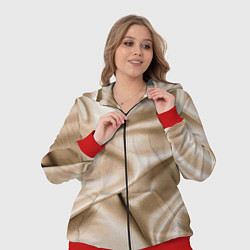 Женский 3D-костюм Струящаяся золотистая ткань, цвет: 3D-красный — фото 2