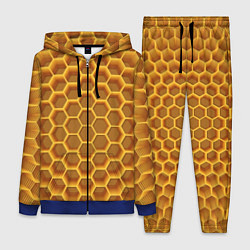Женский 3D-костюм Volumetric honeycombs, цвет: 3D-синий