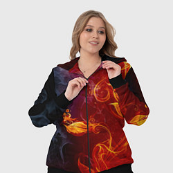 Женский 3D-костюм Огненный цветок с дымом, цвет: 3D-черный — фото 2